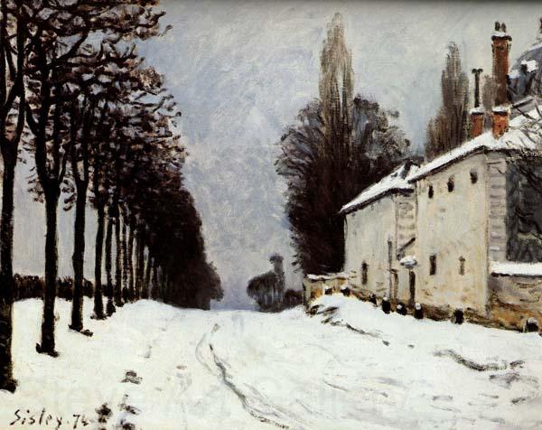 Alfred Sisley Snow on the Road,Louveciennes